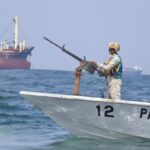 Oil tanker at sea