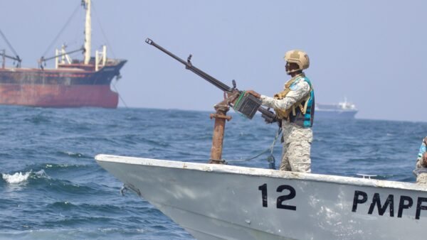 Oil tanker at sea