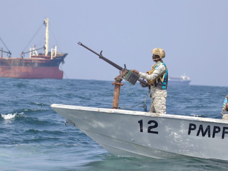 Oil tanker at sea
