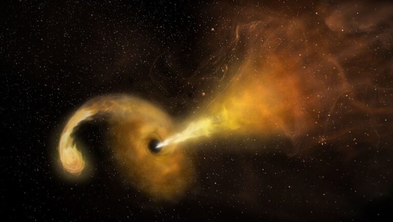 Black Hole Rips Apart Star, Briefly Outshines Galaxy