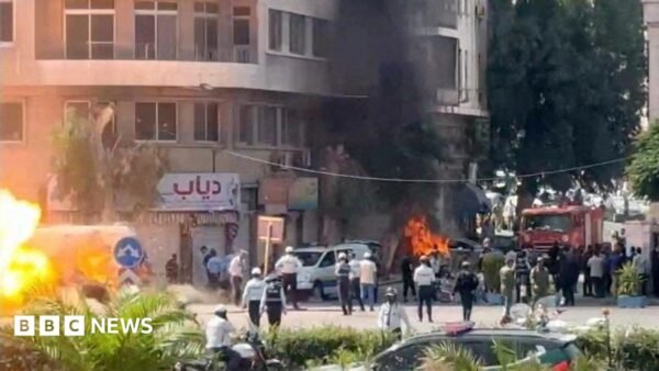 Explosions Rock Damascus During Macron's Visit