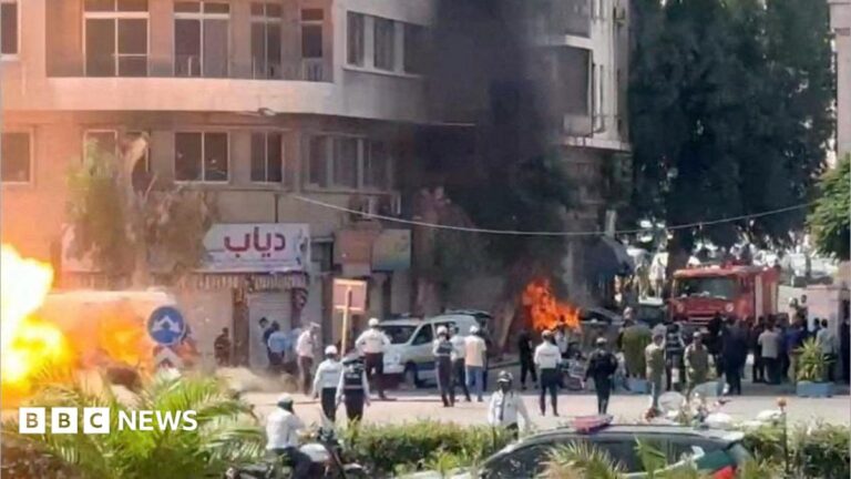Explosions Rock Damascus During Macron's Visit