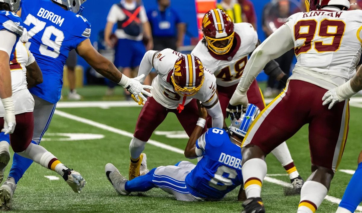 Commanders' Line Struggles, Lions' Depth Show in Preseason Loss