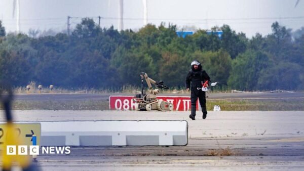 Drone with explosives found at German airport