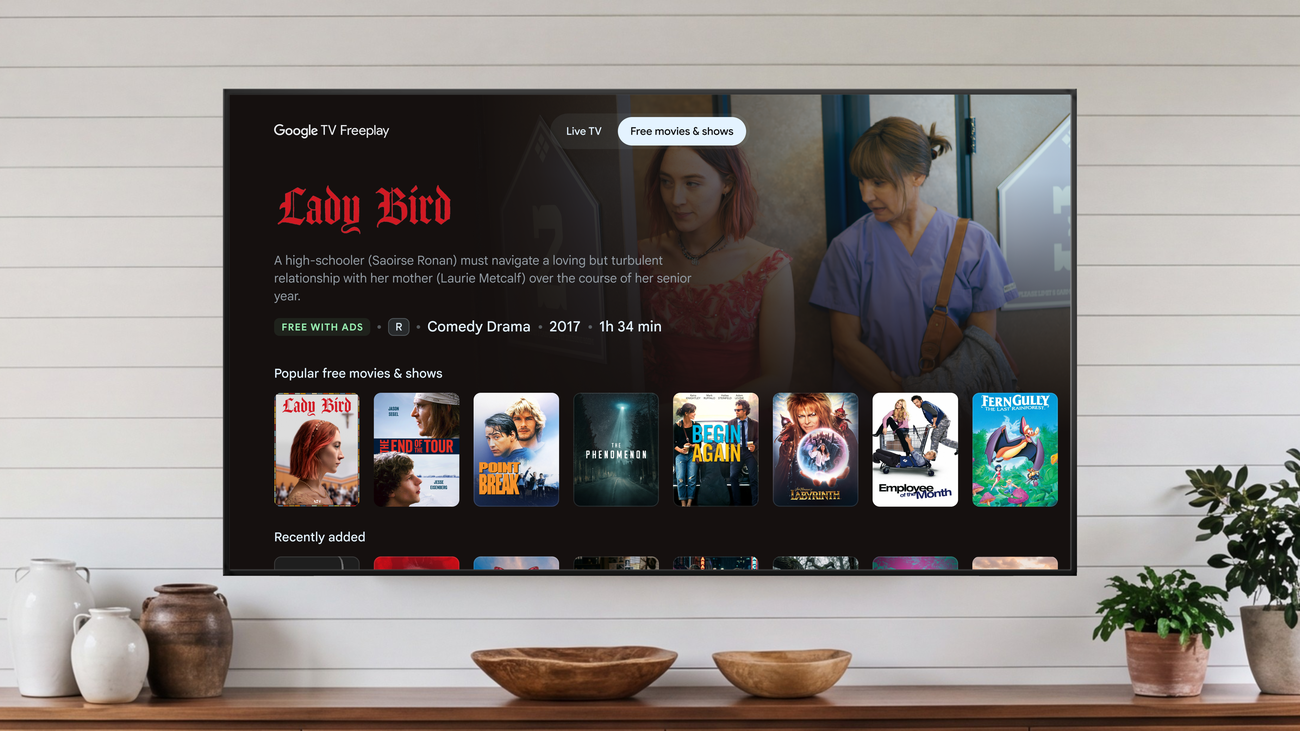Google TV Freeplay Now Offers 10,000+ Free Movies