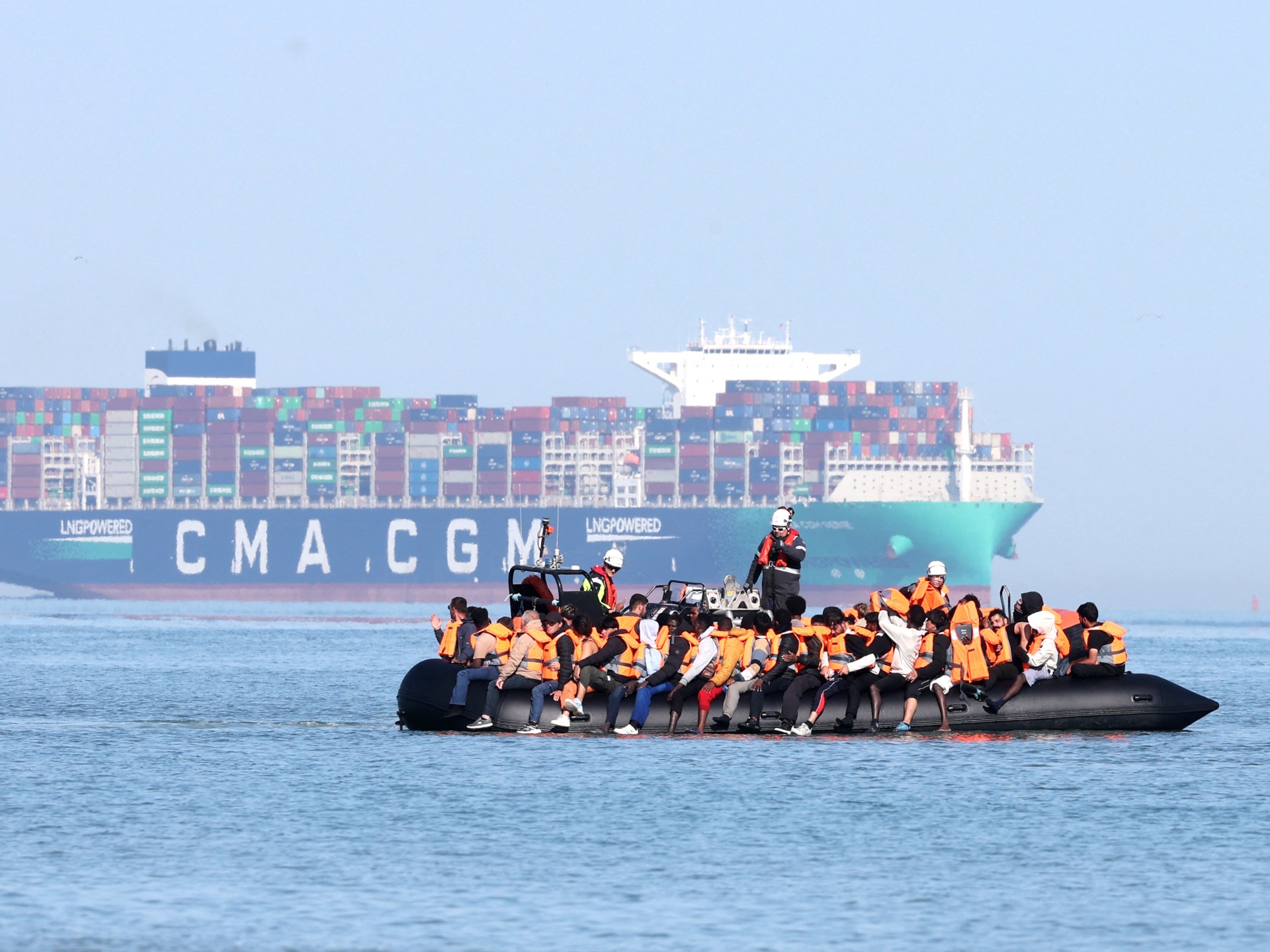 Over 150 rescued after boat fire in Channel