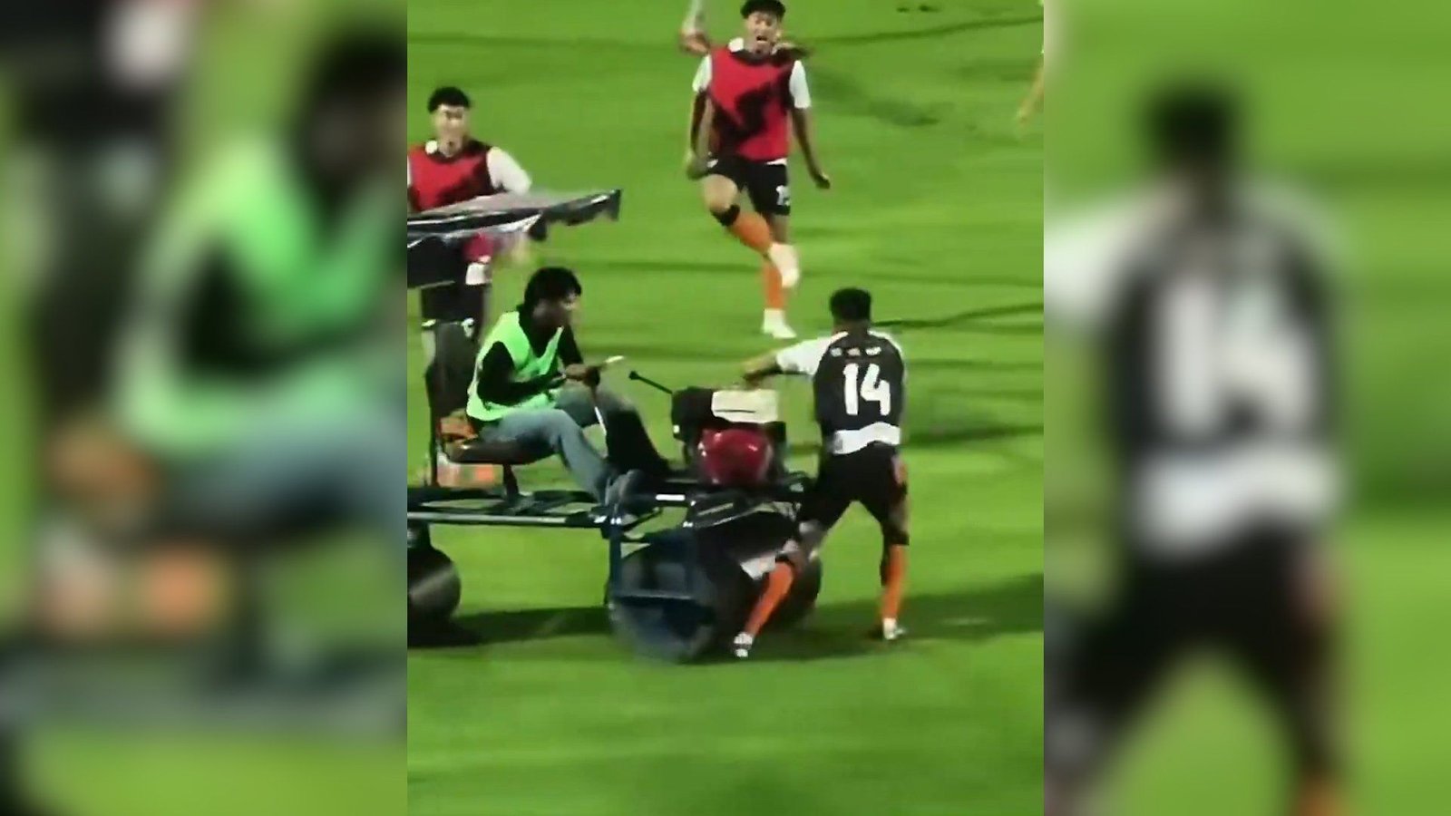 Former England Star Survives Pitch Roller Incident